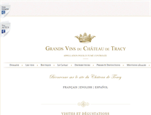 Tablet Screenshot of chateau-de-tracy.com